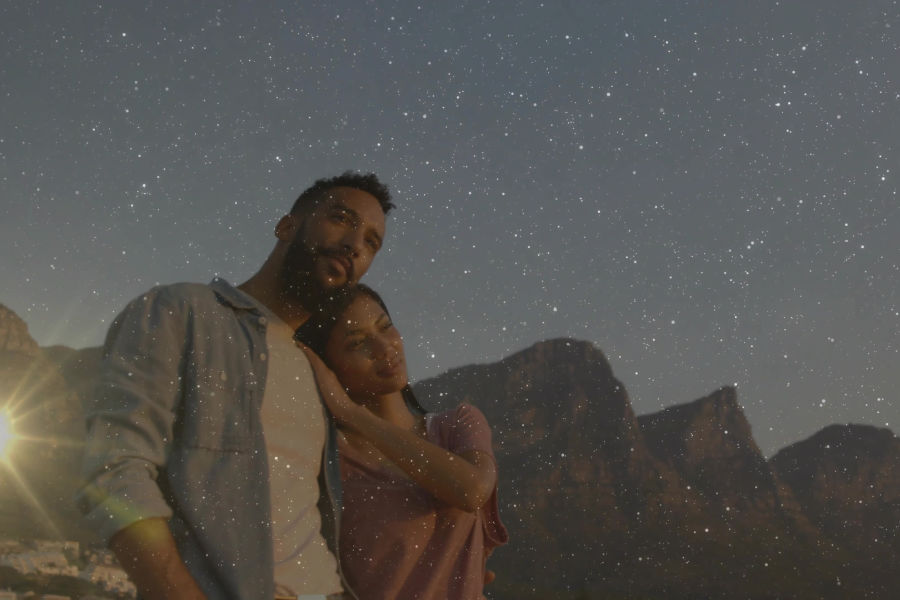 Couples enjoying a night of stargazing