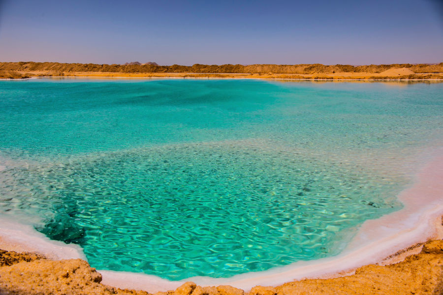 Salk lake in Siwa Oasis