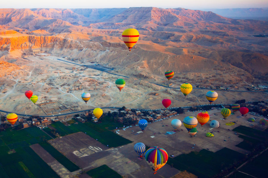 Scenic views of Luxor’s West Bank and lush farmland