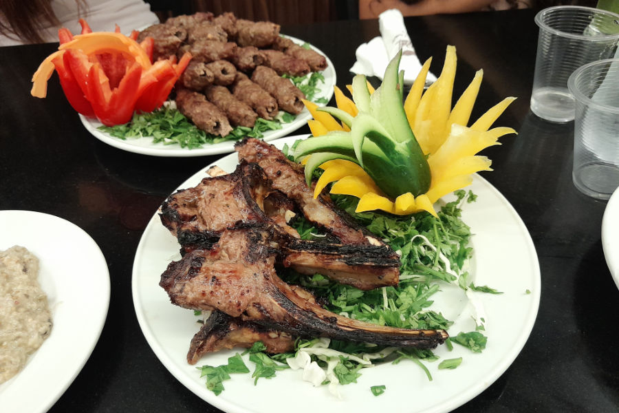 Veal ribs and Egyptian Kofta